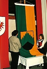 Gemeindefahne Stummerberg mit Wappen - 